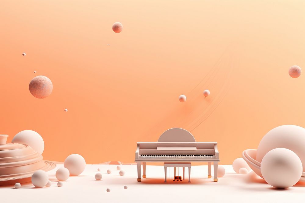 Keyboard piano music astronomy. AI generated Image by rawpixel.