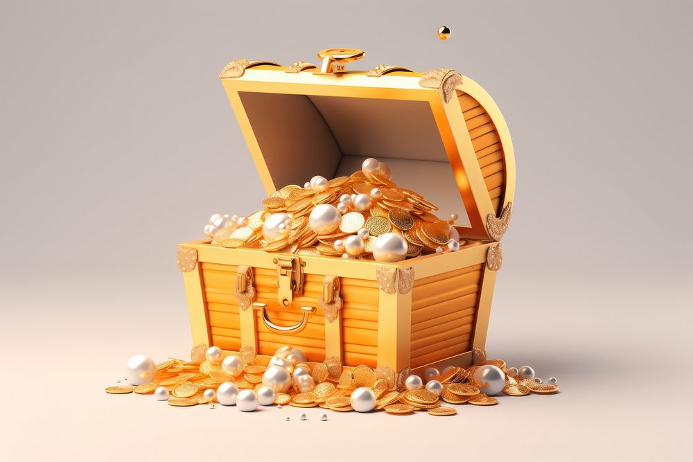 Treasure investment container dessert. AI generated Image by rawpixel.