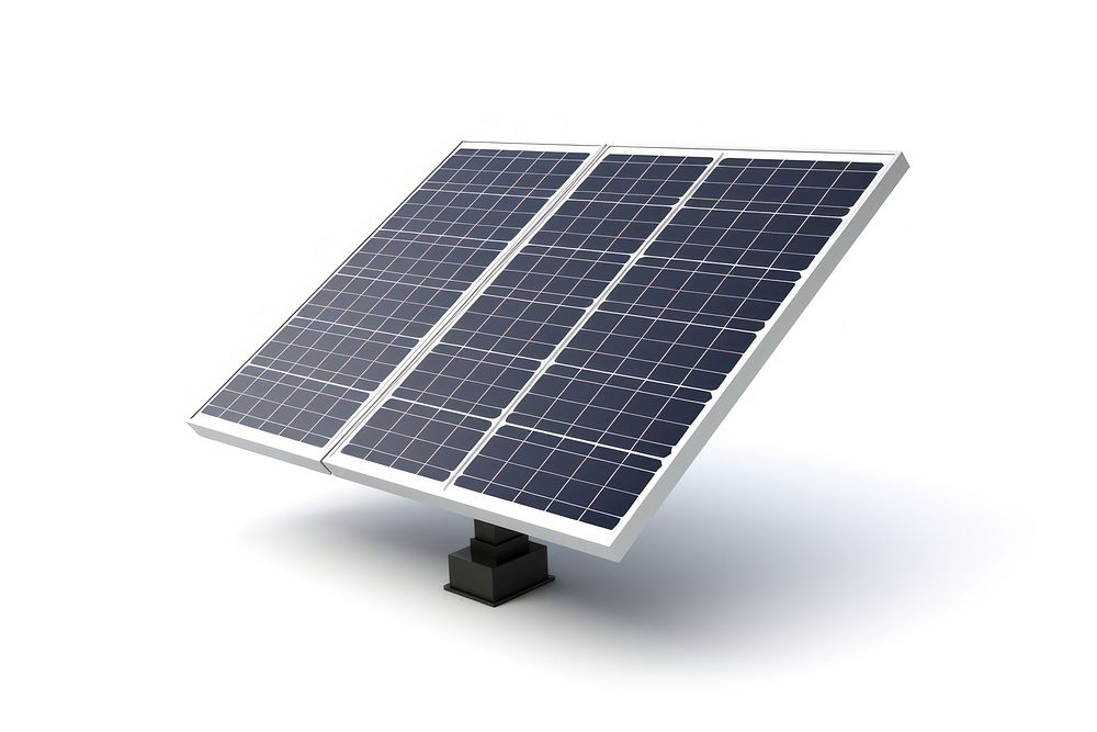 White background solar panels electricity technology. AI generated Image by rawpixel.