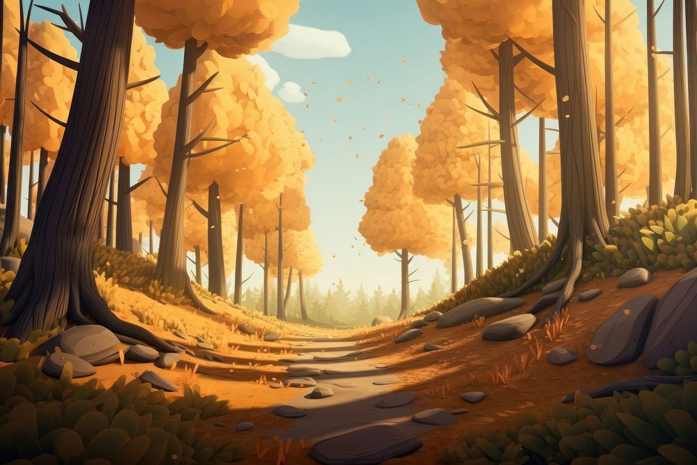 Landscape outdoors autumn forest. AI generated Image by rawpixel.