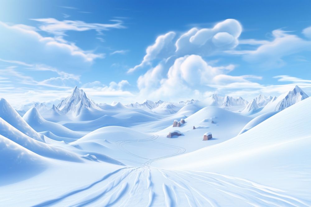 Landscape snow outdoors winter. AI generated Image by rawpixel.