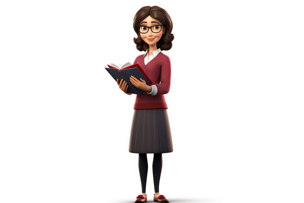 Publication reading cartoon female. AI generated Image by rawpixel.