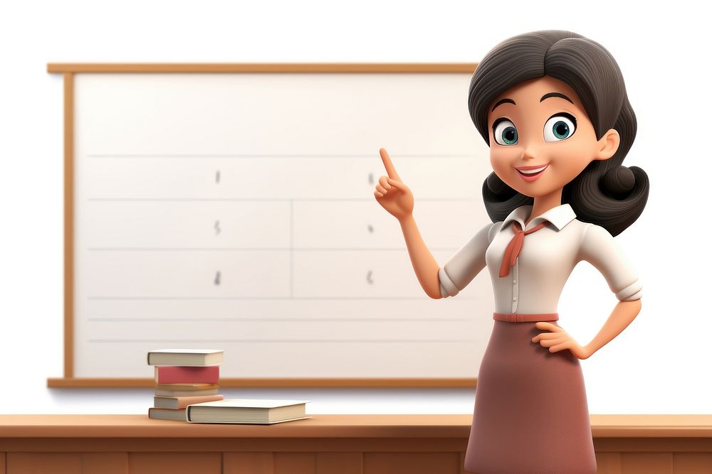 Classroom cartoon school white background. AI generated Image by rawpixel.