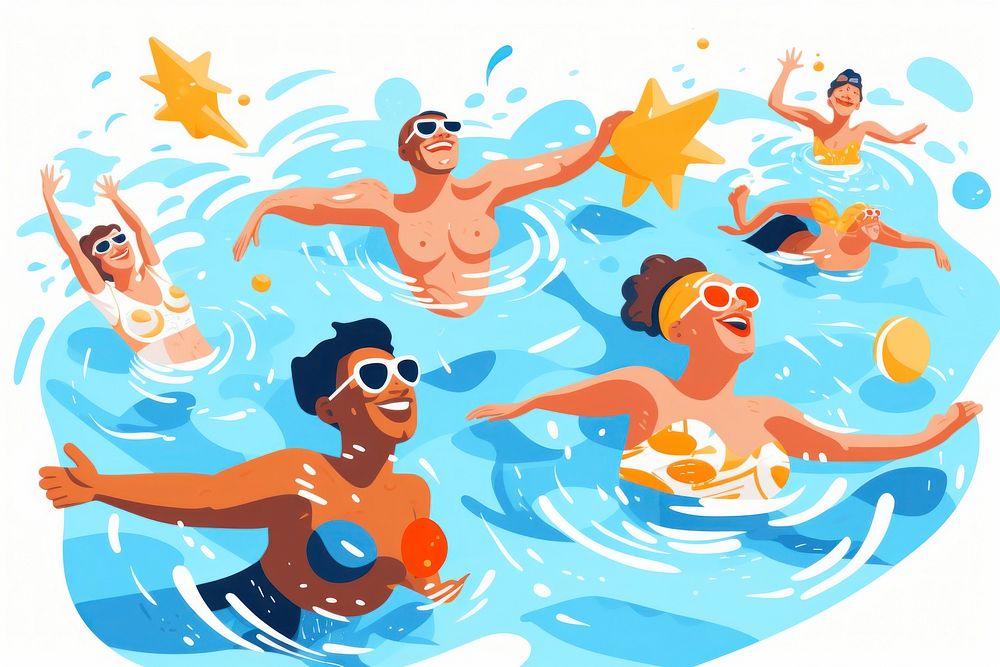 Swimming outdoors sports pool. AI generated Image by rawpixel.