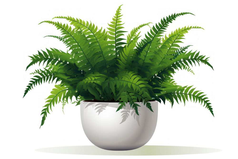 Fern plant white background houseplant. AI generated Image by rawpixel.