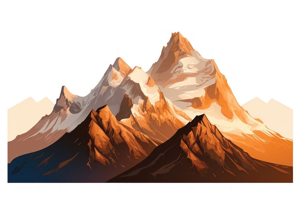 Mountain landscape nature mountain range. AI generated Image by rawpixel.