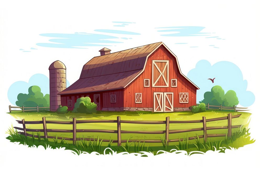 Farm architecture outdoors building. AI generated Image by rawpixel.