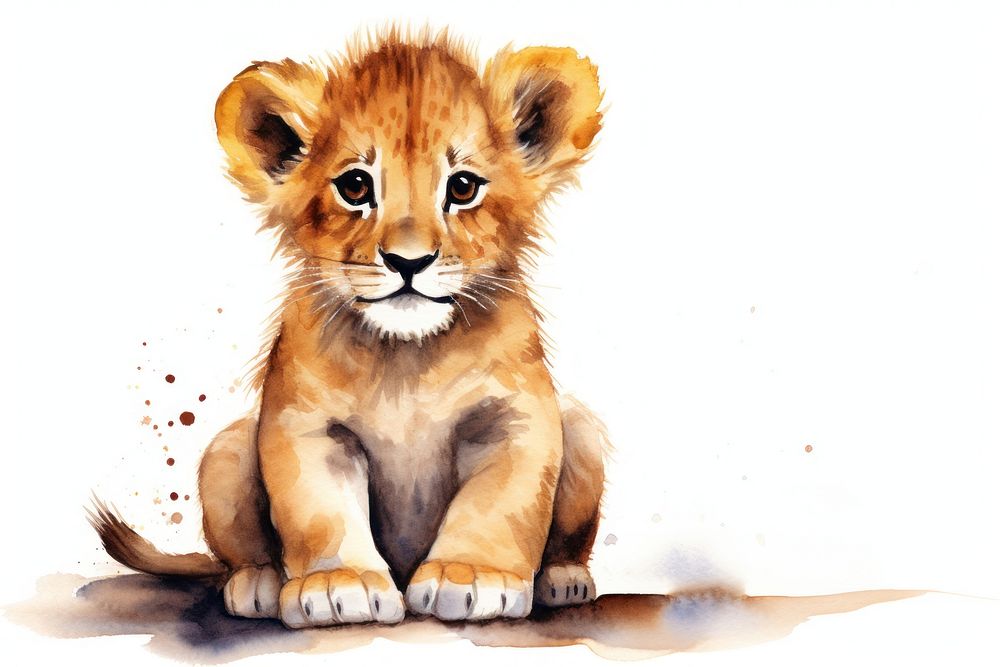 Mammal animal cute lion. AI generated Image by rawpixel.