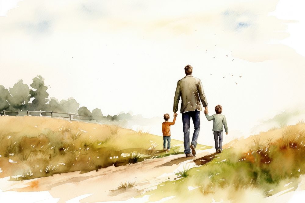 Outdoors walking parent family. AI generated Image by rawpixel.