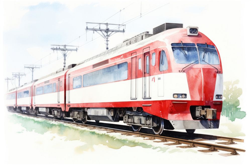 Japan train locomotive vehicle railway. AI generated Image by rawpixel.