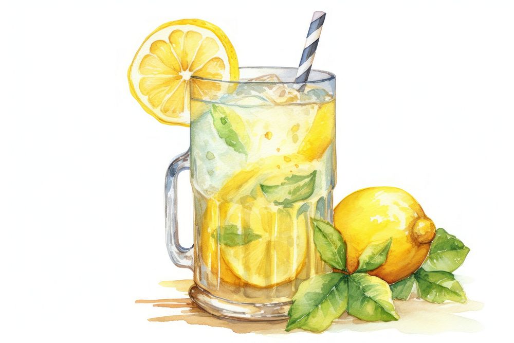 Lemonade drink fruit plant. AI generated Image by rawpixel.