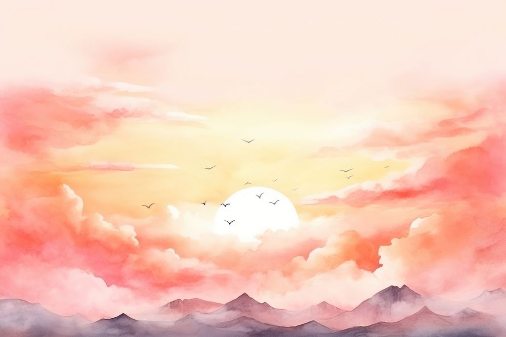 Sky backgrounds outdoors painting. 