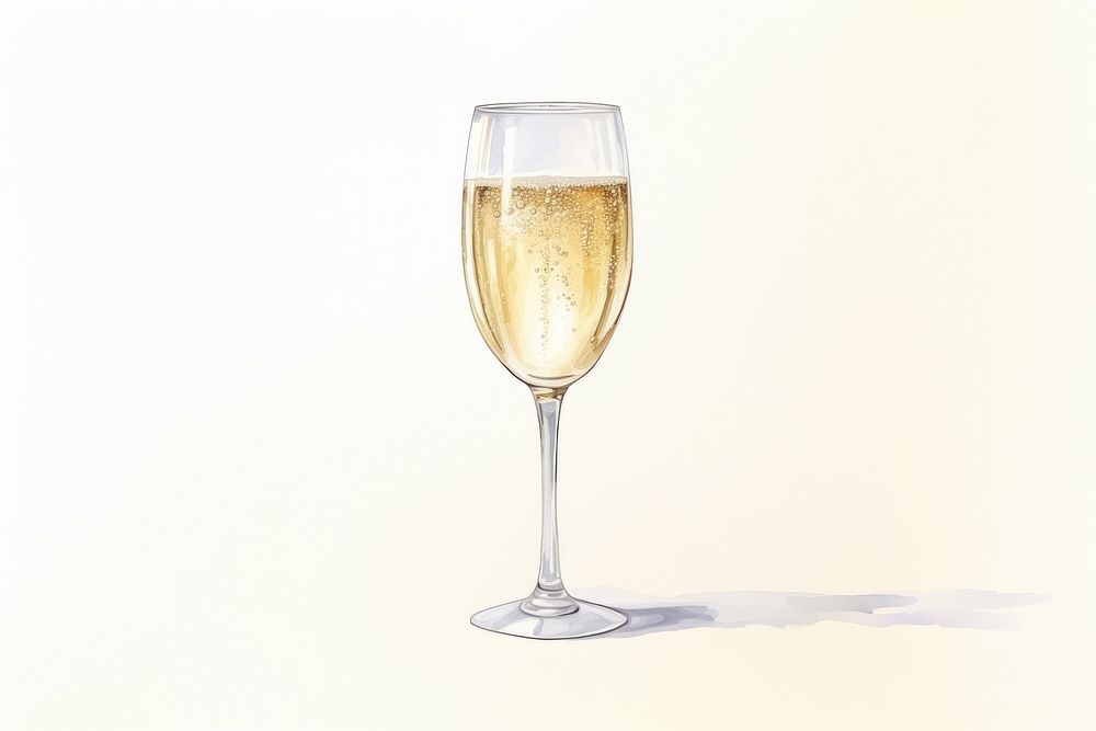 Champagne glass drink wine. AI generated Image by rawpixel.
