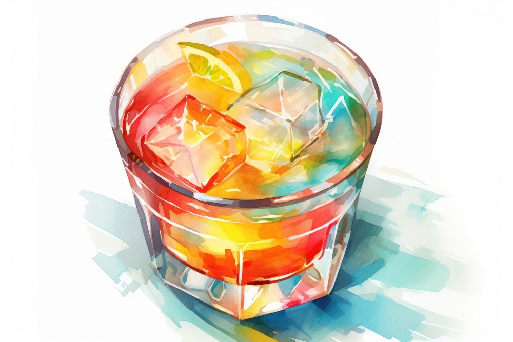 Glass cocktail drink refreshment. AI generated Image by rawpixel.