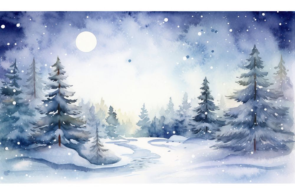 Winter snow landscape outdoors. AI generated Image by rawpixel.