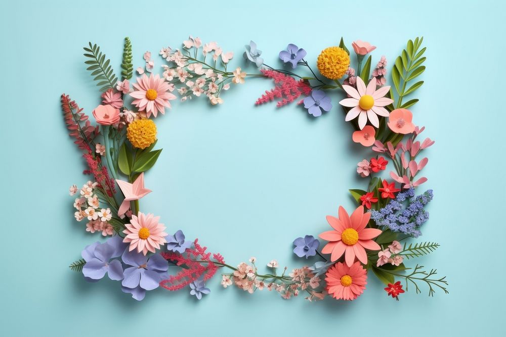 Flower wreath plant art. AI generated Image by rawpixel.