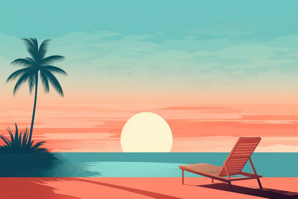 Furniture outdoors vacation summer. AI generated Image by rawpixel.