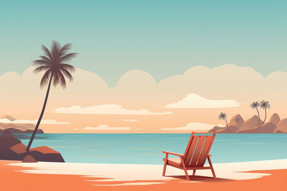 Furniture outdoors vacation summer. AI generated Image by rawpixel.