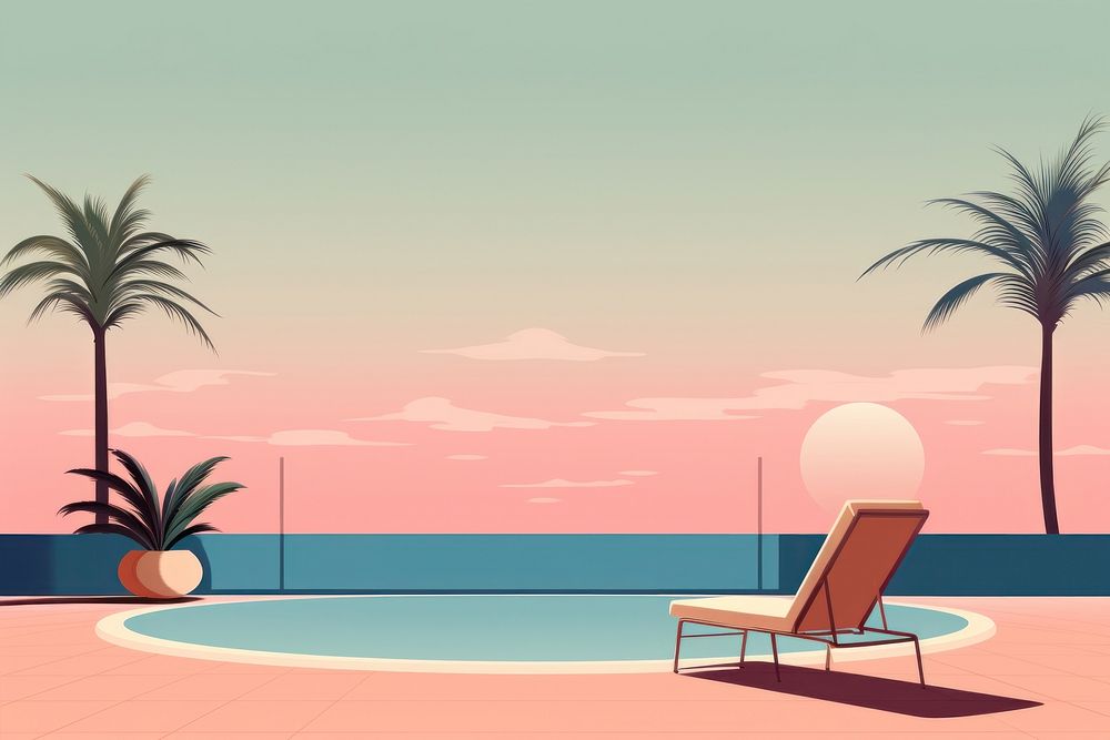 Furniture outdoors vacation summer. AI generated Image by rawpixel.