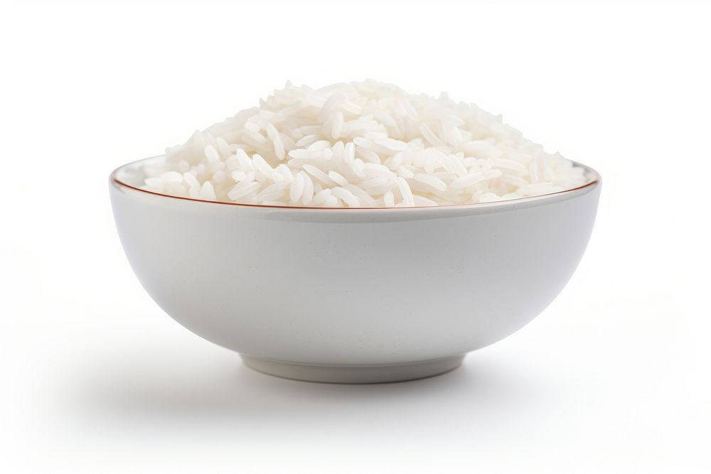 Rice bowl white food. 