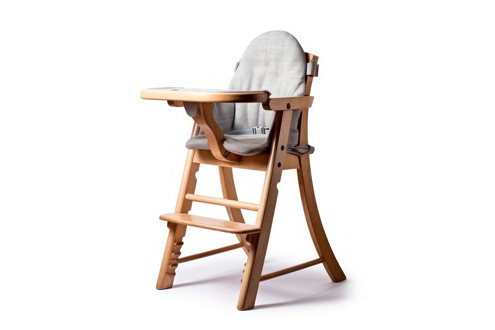 Chair furniture white background highchair. AI generated Image by rawpixel.