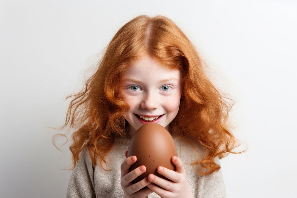Portrait redhead child smile. AI generated Image by rawpixel.
