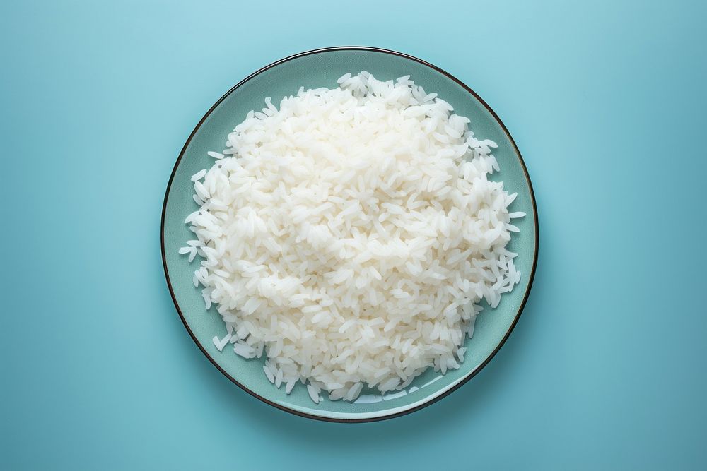 Rice plate food freshness. AI generated Image by rawpixel.