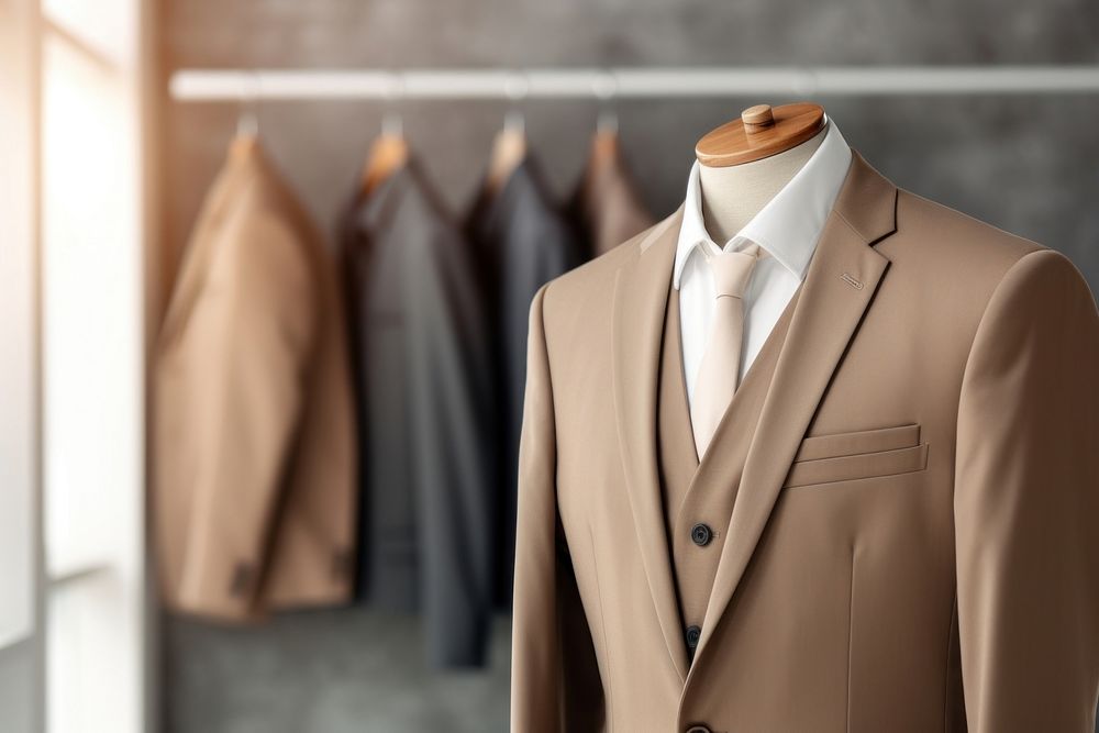 Mannequin blazer jacket brown. AI generated Image by rawpixel.