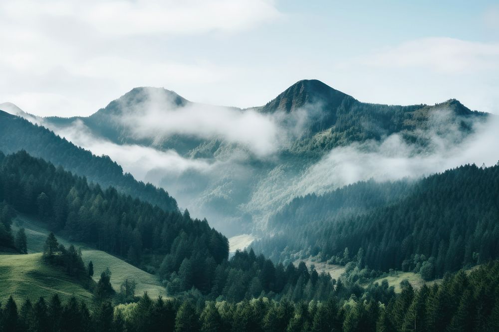 Mountain wilderness landscape outdoors. 