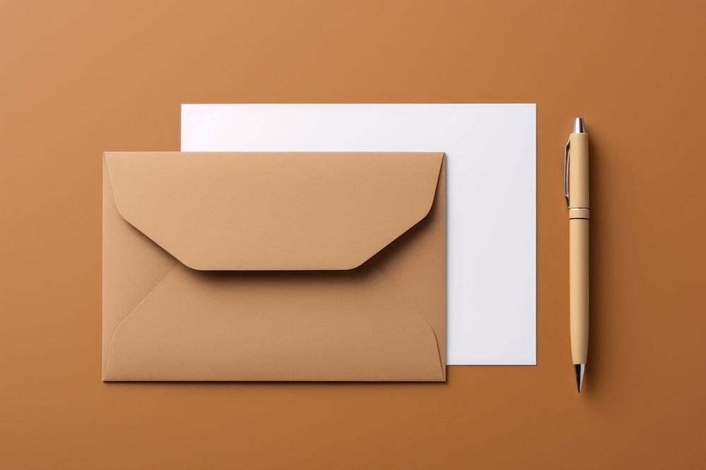 Envelope pen paper studio shot. AI generated Image by rawpixel.