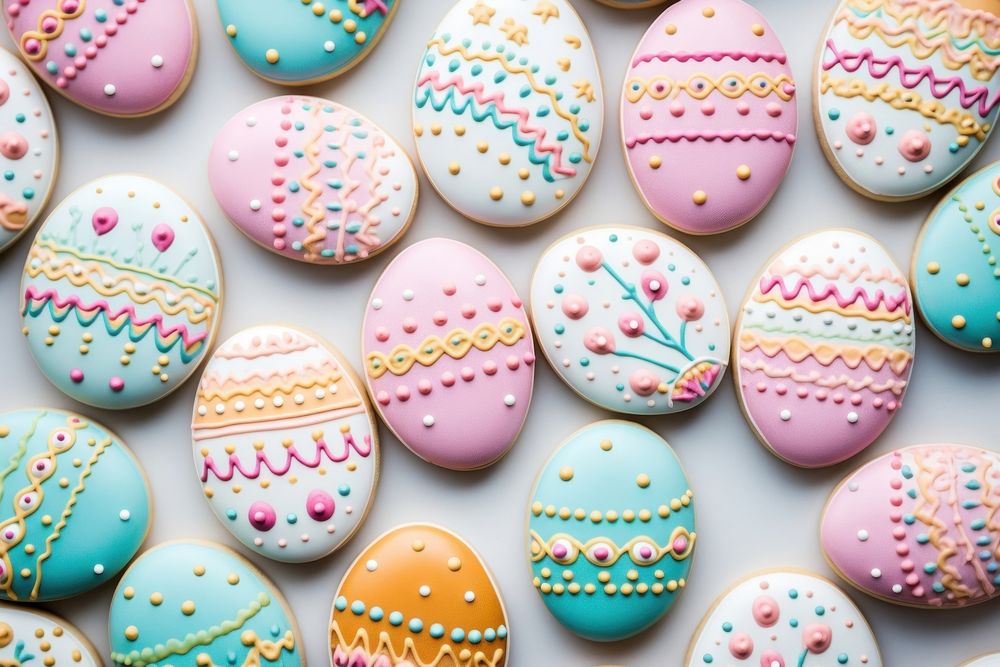 Backgrounds cookie easter icing. AI generated Image by rawpixel.