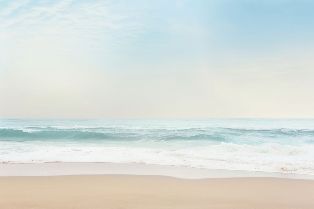 Beach sea outdoors horizon. 