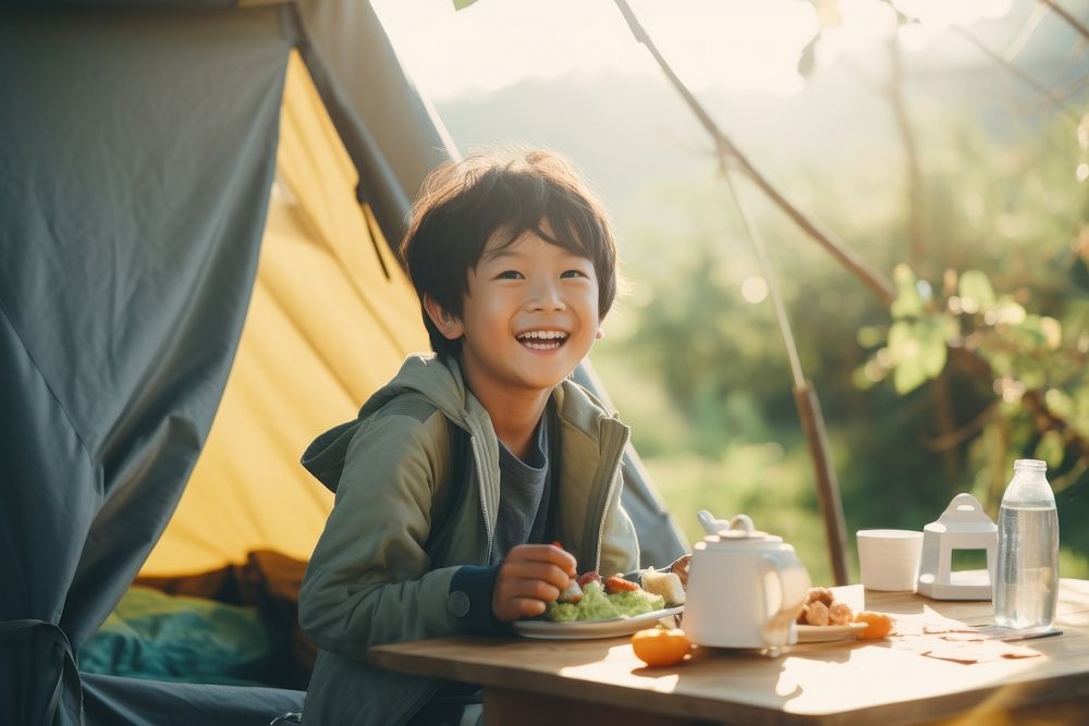 Outdoors camping eating sunlight. AI generated Image by rawpixel.