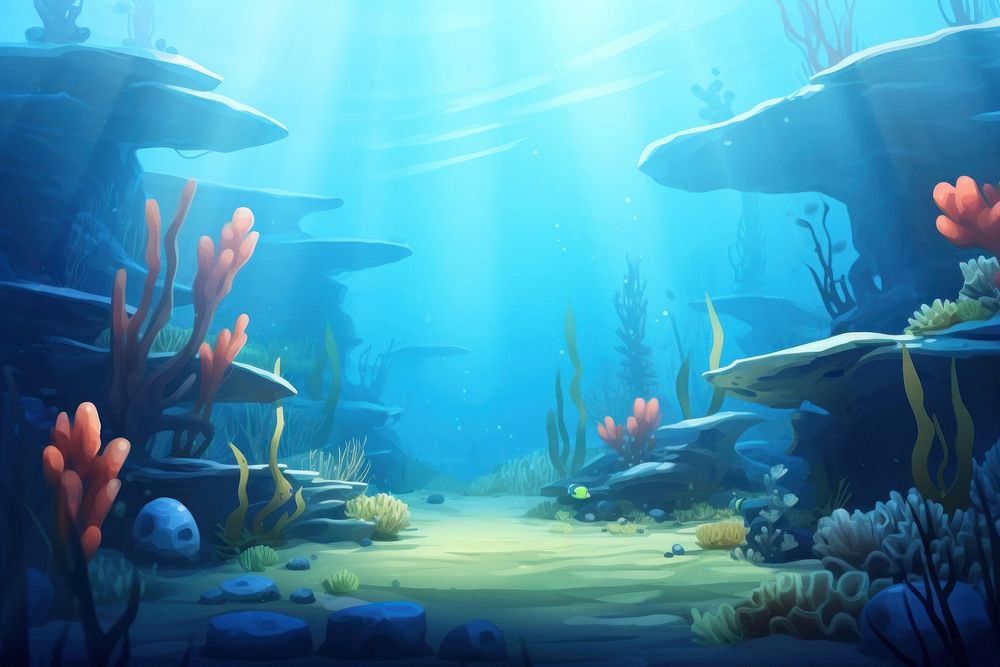Fish sea underwater aquarium. AI generated Image by rawpixel.