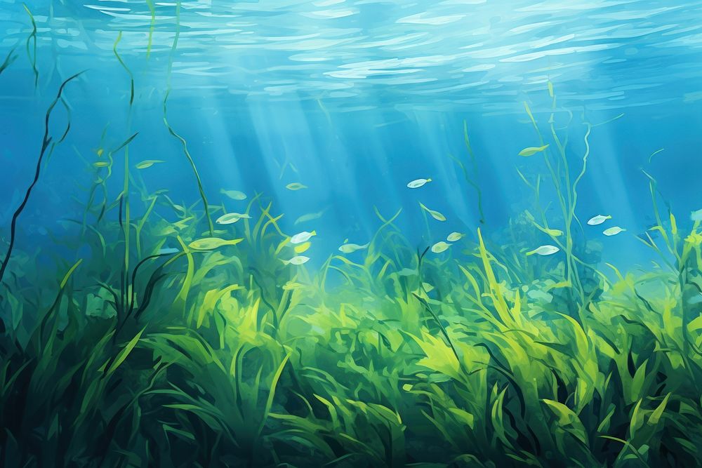 Underwater backgrounds outdoors seaweed. AI generated Image by rawpixel.