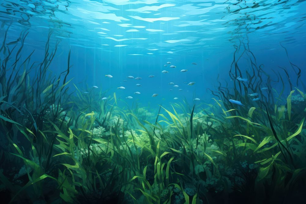 Underwater backgrounds outdoors nature. AI generated Image by rawpixel.