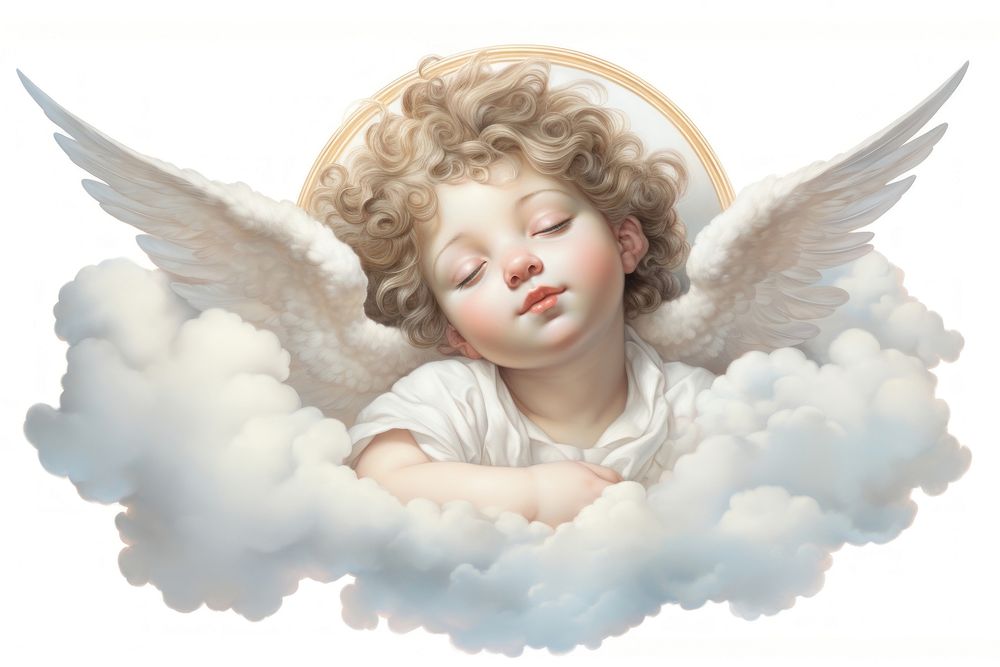 Angel cloud baby representation. AI generated Image by rawpixel.