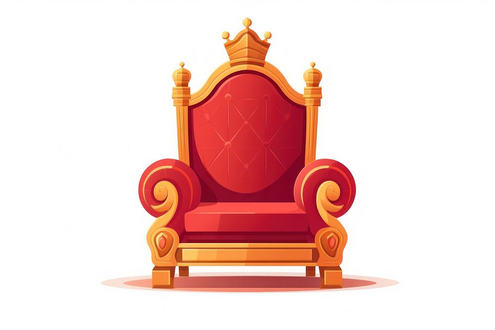 Chair furniture throne white background. AI generated Image by rawpixel.