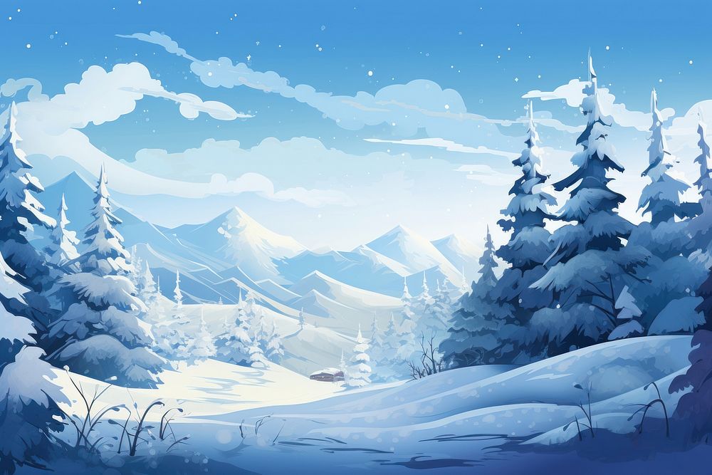 Outdoors winter nature landscape. AI generated Image by rawpixel.