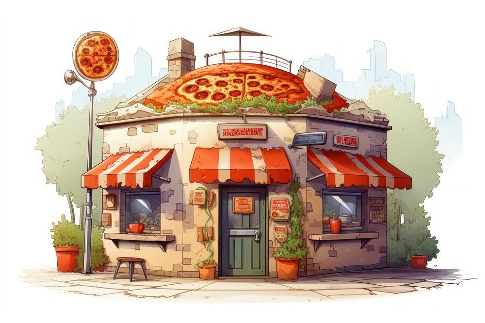 Restaurant outdoors city food. AI generated Image by rawpixel.