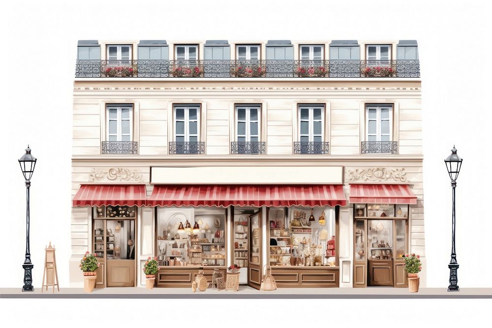 City town shop neighbourhood. AI generated Image by rawpixel.