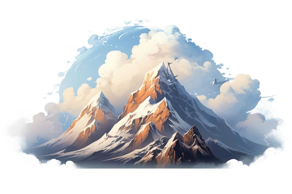 Mountain sky outdoors nature. AI generated Image by rawpixel.