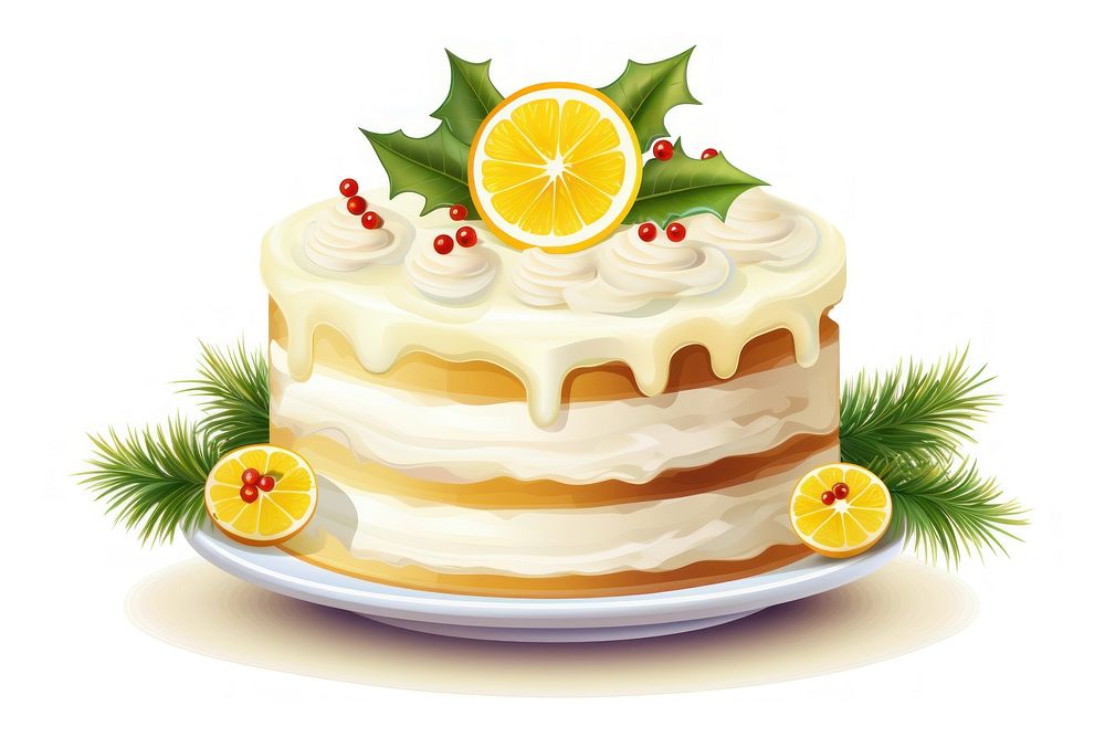 Cream cake dessert fruit. AI generated Image by rawpixel.