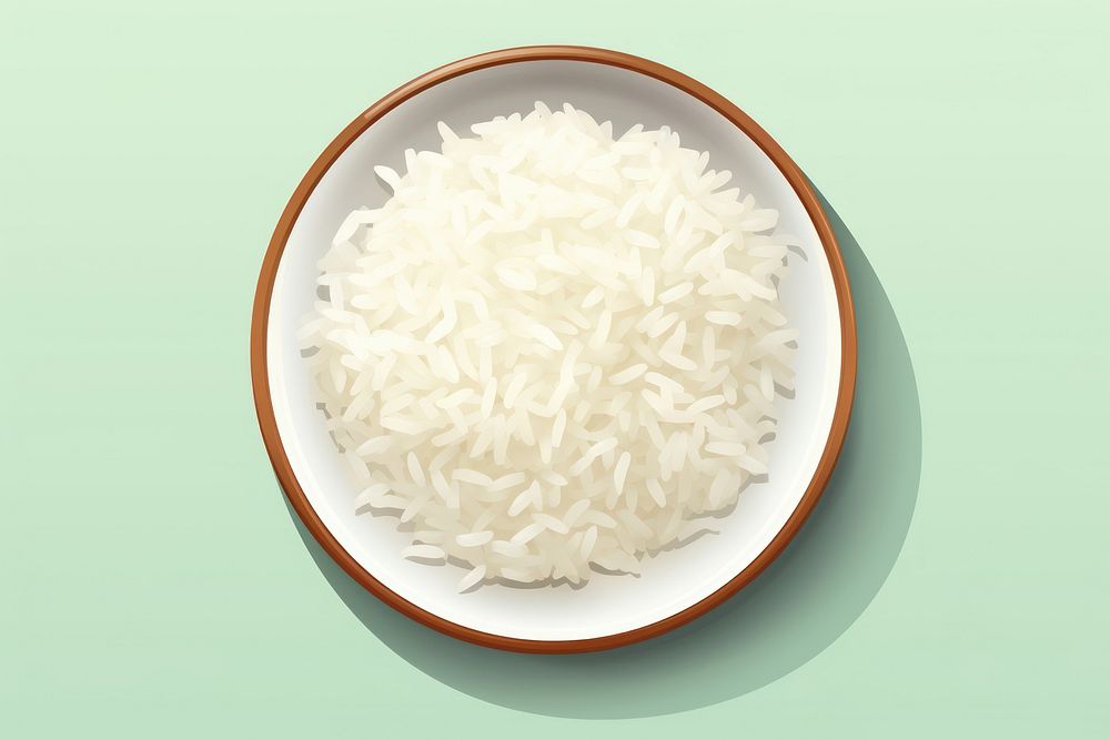 Rice plate food freshness. AI generated Image by rawpixel.