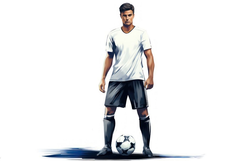 Standing football sports player. AI generated Image by rawpixel.