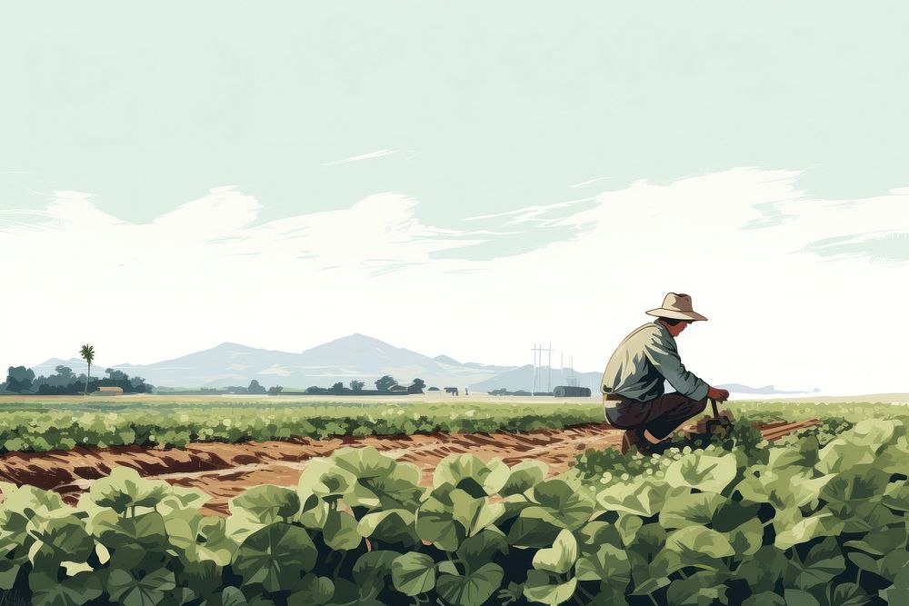 Farm agriculture harvesting outdoors. AI generated Image by rawpixel.