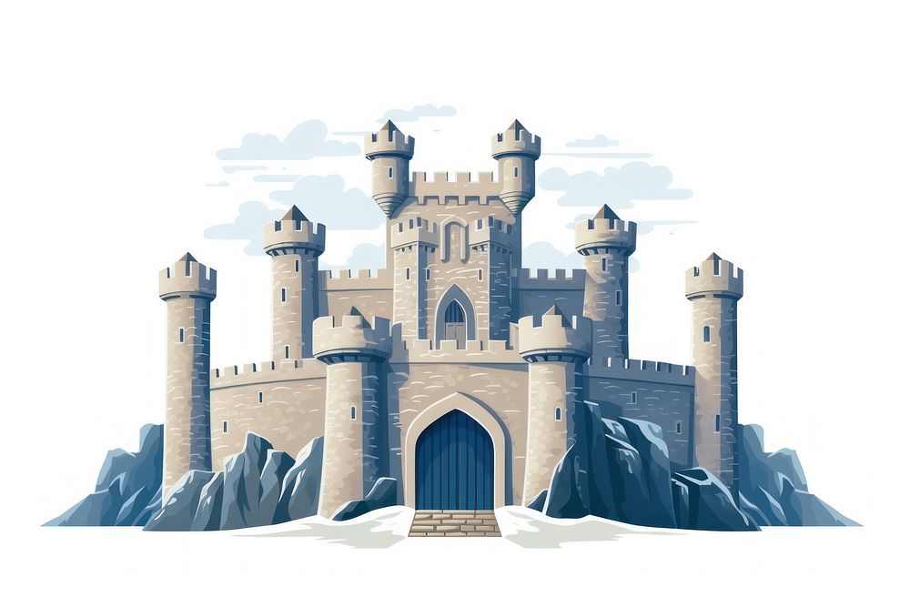 Medieval castle architecture building outdoors. AI generated Image by rawpixel.