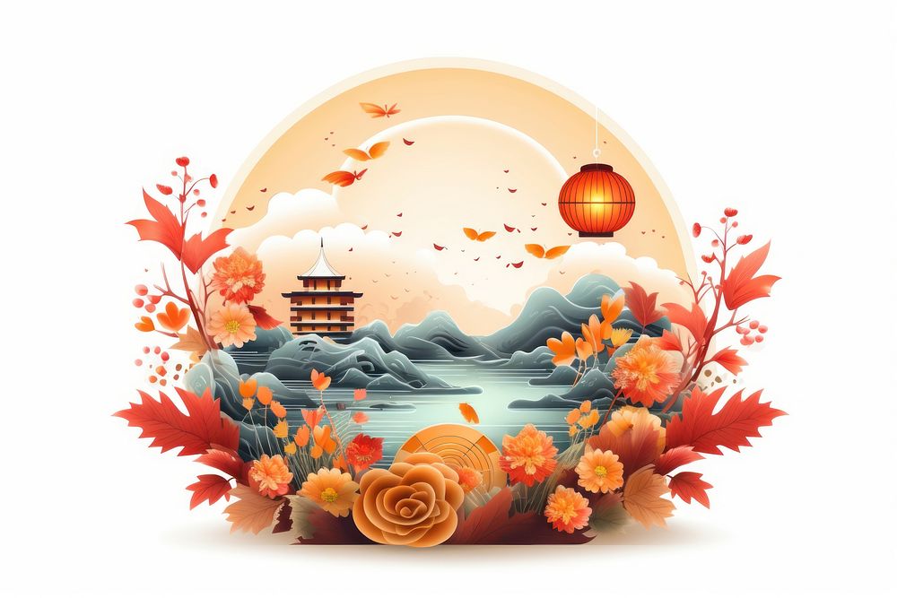 Autumn plant tranquility celebration. AI generated Image by rawpixel.