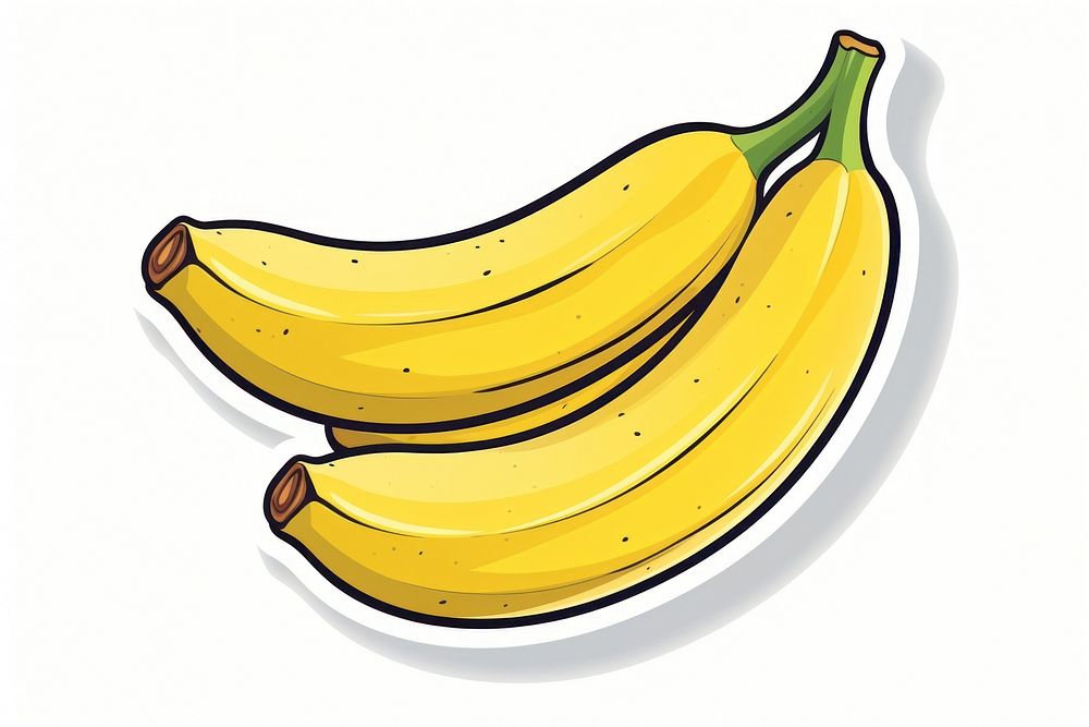 Banana cartoon fruit plant. AI generated Image by rawpixel.