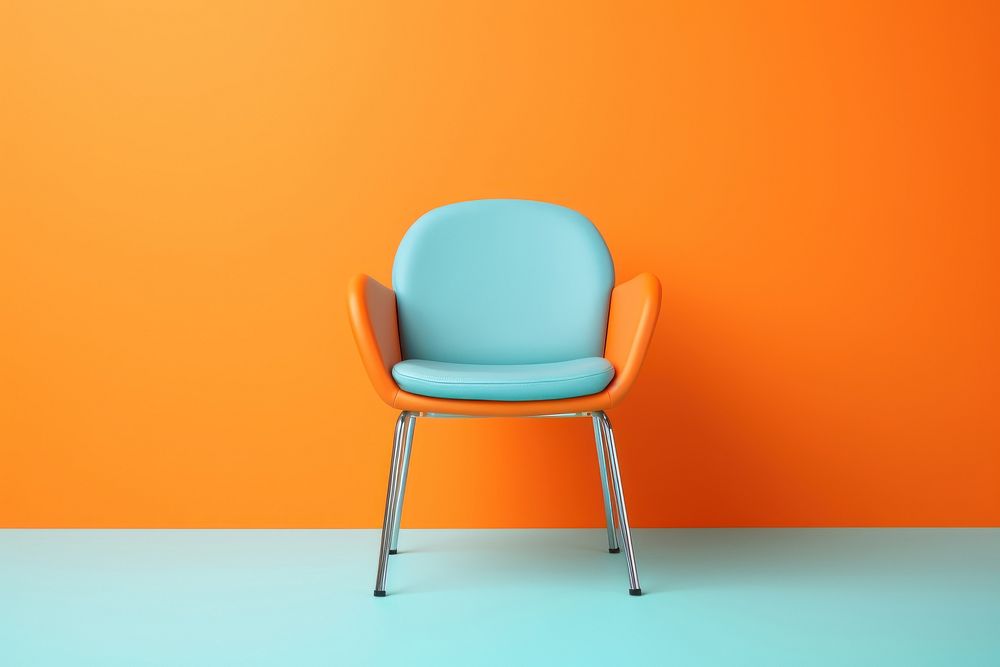 Chair furniture armchair turquoise. AI generated Image by rawpixel.